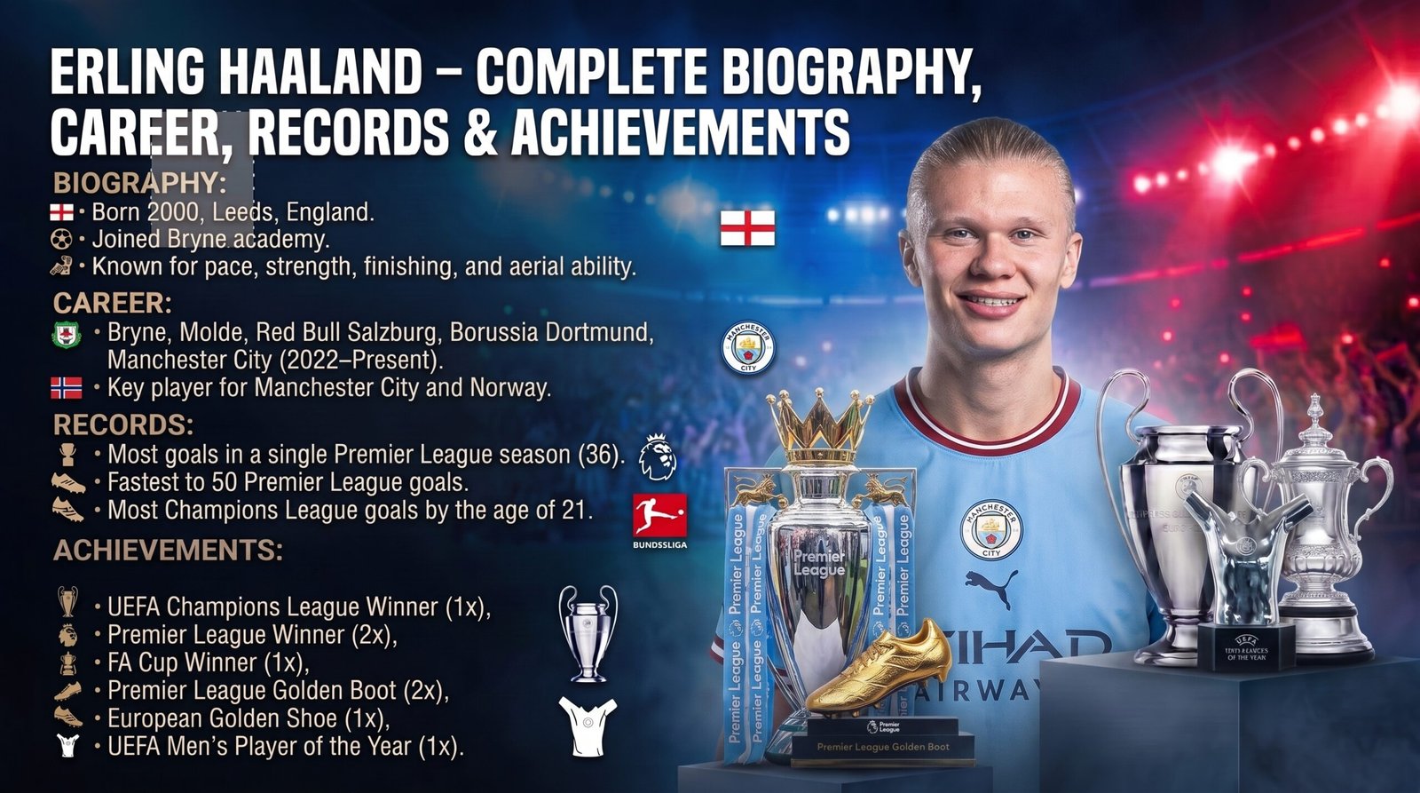 Erling Haaland – Complete Biography, Career, Records & Achievements